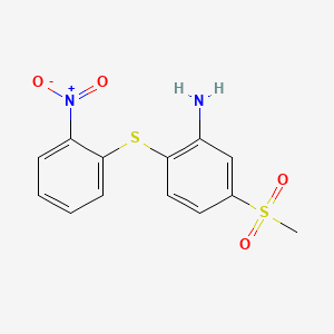 5-Mesyl-2-((2-nitrophenyl)thio)aniline